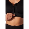 image:image90 Degree By Reflex Womens 2 Pack Zip Front Bra Seamless Textured Racerback Performance Supportive Sports BraBlackBlack