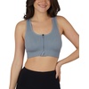 image:image90 Degree By Reflex Womens 2 Pack Zip Front Bra Seamless Textured Racerback Performance Supportive Sports BraLavendulaWeathervane