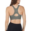 image:image90 Degree By Reflex Womens 2 Pack Zip Front Bra Seamless Textured Racerback Performance Supportive Sports BraMulled BasilWhitecap Gray