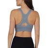 image:image90 Degree By Reflex Womens 2 Pack Zip Front Bra Seamless Textured Racerback Performance Supportive Sports BraWeathervaneBlack