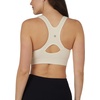 image:image90 Degree By Reflex Womens 2 Pack Zip Front Bra Seamless Textured Racerback Performance Supportive Sports BraWhitecap GrayBlack