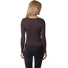 image:image90 Degree By Reflex Womens 3 Pack Ribbed Seamless Crew Neck Scoop Neck and Sqaure Neck Long Sleeve TopChocolate TorteSatelliteCrystal Gray
