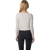 image:image90 Degree By Reflex Womens 3 Pack Ribbed Seamless Crew Neck Scoop Neck and Sqaure Neck Long Sleeve TopCrystal GraySatelliteWhite