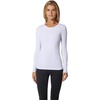 image:image90 Degree By Reflex Womens 3 Pack Ribbed Seamless Crew Neck Scoop Neck and Sqaure Neck Long Sleeve TopCrystal GraySatelliteWhite