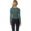 image:image90 Degree By Reflex Womens 3 Pack Ribbed Seamless Crew Neck Scoop Neck and Sqaure Neck Long Sleeve TopDark ForestWhiteBlack