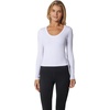 image:image90 Degree By Reflex Womens 3 Pack Ribbed Seamless Crew Neck Scoop Neck and Sqaure Neck Long Sleeve TopHtrgreyWhiteBlack