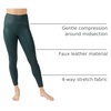 image:image90 Degree By Reflex Womens High Waist Squat Proof Ankle Length Printed LeggingsCracked Eden Green