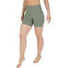 image:image90 Degree By Reflex Womens High Waisted Biker Shorts Ribbed Workout Yoga Running Tummy Control Spandex ShortBay Leaf  Black 5