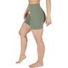 image:image90 Degree By Reflex Womens High Waisted Biker Shorts Ribbed Workout Yoga Running Tummy Control Spandex ShortBay Leaf  Black 5