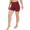 image:image90 Degree By Reflex Womens High Waisted Biker Shorts Ribbed Workout Yoga Running Tummy Control Spandex ShortBlack  Fired Brick 5