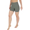 image:image90 Degree By Reflex Womens High Waisted Biker Shorts Ribbed Workout Yoga Running Tummy Control Spandex ShortBlack  Mulled Basil 5