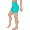image:image90 Degree By Reflex Womens High Waisted Biker Shorts Ribbed Workout Yoga Running Tummy Control Spandex ShortCeramic  Black 5