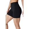 image:image90 Degree By Reflex Womens High Waisted Biker Shorts Ribbed Workout Yoga Running Tummy Control Spandex ShortChinois Green W  Pocket  Black No Pocket 7