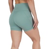 image:image90 Degree By Reflex Womens High Waisted Biker Shorts Ribbed Workout Yoga Running Tummy Control Spandex ShortChinois Green W  Pocket  Black No Pocket 7