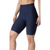 image:image90 Degree By Reflex Womens High Waisted Biker Shorts Ribbed Workout Yoga Running Tummy Control Spandex ShortDark Navy 9 Ribbed