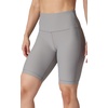 image:image90 Degree By Reflex Womens High Waisted Biker Shorts Ribbed Workout Yoga Running Tummy Control Spandex ShortFrost Gray 9 Ribbed