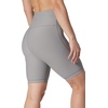 image:image90 Degree By Reflex Womens High Waisted Biker Shorts Ribbed Workout Yoga Running Tummy Control Spandex ShortFrost Gray 9 Ribbed
