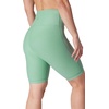 image:image90 Degree By Reflex Womens High Waisted Biker Shorts Ribbed Workout Yoga Running Tummy Control Spandex ShortGranite Green 9 Ribbed