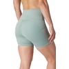 image:image90 Degree By Reflex Womens High Waisted Biker Shorts Ribbed Workout Yoga Running Tummy Control Spandex ShortGreen Milieu  Black W  Pocket  Black No Pocket 5