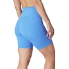 image:image90 Degree By Reflex Womens High Waisted Biker Shorts Ribbed Workout Yoga Running Tummy Control Spandex ShortMarina W  Pocket  Black No Pocket 7