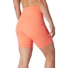 image:image90 Degree By Reflex Womens High Waisted Biker Shorts Ribbed Workout Yoga Running Tummy Control Spandex ShortPersimmon W  Pocket  Black No Pocket 7