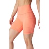 image:image90 Degree By Reflex Womens High Waisted Biker Shorts Ribbed Workout Yoga Running Tummy Control Spandex ShortPersimmon W  Pocket  Black No Pocket 7