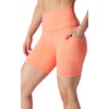 image:image90 Degree By Reflex Womens High Waisted Biker Shorts Ribbed Workout Yoga Running Tummy Control Spandex ShortPersimmon W  Pocket  Black No Pocket 7