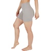 image:image90 Degree By Reflex Womens High Waisted Biker Shorts Ribbed Workout Yoga Running Tummy Control Spandex ShortSatellite  Black 5