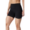 image:image90 Degree By Reflex Womens High Waisted Biker Shorts Ribbed Workout Yoga Running Tummy Control Spandex ShortSleet W  Pocket  Black No Pocket 5