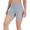 image:image90 Degree By Reflex Womens High Waisted Biker Shorts Ribbed Workout Yoga Running Tummy Control Spandex ShortSleet W  Pocket  Black No Pocket 5