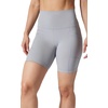 image:image90 Degree By Reflex Womens High Waisted Biker Shorts Ribbed Workout Yoga Running Tummy Control Spandex ShortSleet W  Pocket  Black No Pocket 7