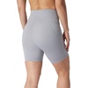 image:image90 Degree By Reflex Womens High Waisted Biker Shorts Ribbed Workout Yoga Running Tummy Control Spandex ShortSleet W  Pocket  Black No Pocket 7
