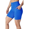 image:image90 Degree By Reflex Womens High Waisted Biker Shorts Ribbed Workout Yoga Running Tummy Control Spandex ShortSurf the Web W  Pocket  Black No Pocket 7