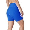 image:image90 Degree By Reflex Womens High Waisted Biker Shorts Ribbed Workout Yoga Running Tummy Control Spandex ShortSurf the Web W  Pocket  Black No Pocket 7