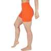 image:image90 Degree By Reflex Womens High Waisted Biker Shorts Ribbed Workout Yoga Running Tummy Control Spandex ShortTangerine Tango  Black 5