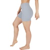 image:image90 Degree By Reflex Womens High Waisted Biker Shorts Ribbed Workout Yoga Running Tummy Control Spandex ShortWeathervane  Black 5