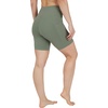 image:image90 Degree By Reflex Womens High Waisted Biker Shorts with Side Pockets Workout Shorts 5 7 9Bay Leaf 7