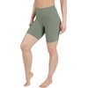 image:image90 Degree By Reflex Womens High Waisted Biker Shorts with Side Pockets Workout Shorts 5 7 9Bay Leaf 7