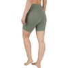 image:image90 Degree By Reflex Womens High Waisted Biker Shorts with Side Pockets Workout Shorts 5 7 9Bay Leaf 7