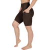 image:image90 Degree By Reflex Womens High Waisted Biker Shorts with Side Pockets Workout Shorts 5 7 9Chocolate Torte 9