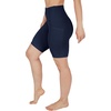 image:image90 Degree By Reflex Womens High Waisted Biker Shorts with Side Pockets Workout Shorts 5 7 9Dark Navy 9
