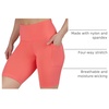 image:image90 Degree By Reflex Womens High Waisted Biker Shorts with Side Pockets Workout Shorts 5 7 9Fiery Coral 9