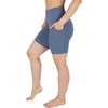 image:image90 Degree By Reflex Womens High Waisted Biker Shorts with Side Pockets Workout Shorts 5 7 9Grisaille 7