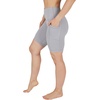image:image90 Degree By Reflex Womens High Waisted Biker Shorts with Side Pockets Workout Shorts 5 7 9Gull 9