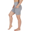 image:image90 Degree By Reflex Womens High Waisted Biker Shorts with Side Pockets Workout Shorts 5 7 9Heather Grey 7