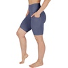 image:image90 Degree By Reflex Womens High Waisted Biker Shorts with Side Pockets Workout Shorts 5 7 9Indigo Coast 9