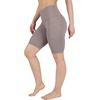 image:image90 Degree By Reflex Womens High Waisted Biker Shorts with Side Pockets Workout Shorts 5 7 9Mocha 9