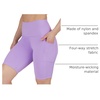 image:image90 Degree By Reflex Womens High Waisted Biker Shorts with Side Pockets Workout Shorts 5 7 9Sheer Lilac 9