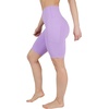 image:image90 Degree By Reflex Womens High Waisted Biker Shorts with Side Pockets Workout Shorts 5 7 9Sheer Lilac 9