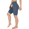image:image90 Degree By Reflex Womens High Waisted Biker Shorts with Side Pockets Workout Shorts 5 7 9Slate Night 9